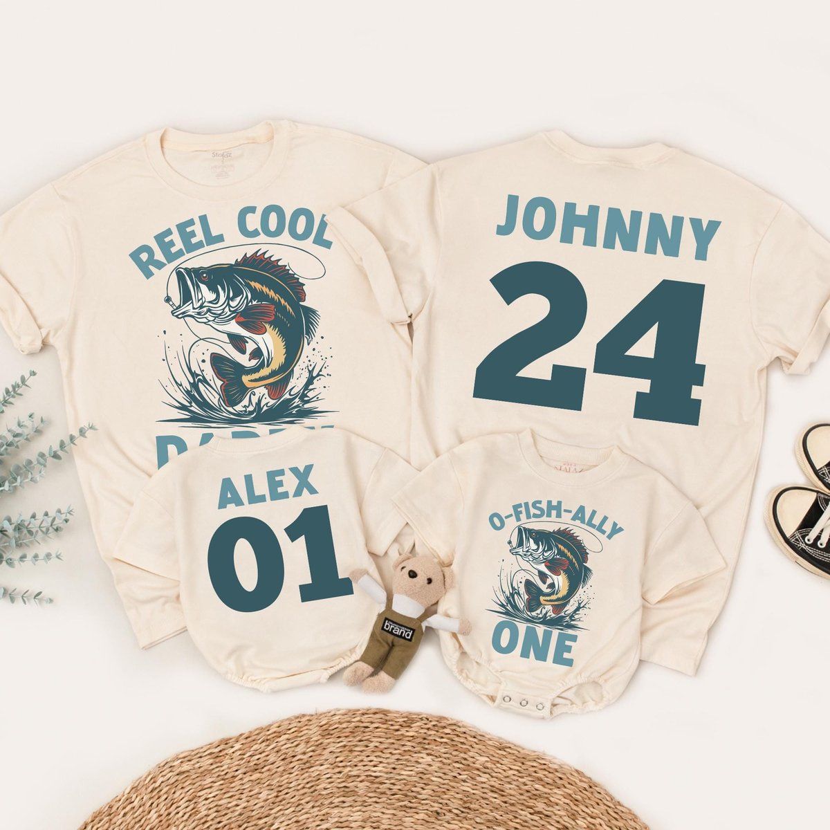 O Fishally One Shirt 1st Birthday Fishing Outfit Family Matching Shirts Baby Romper Mommy and Me Out 187