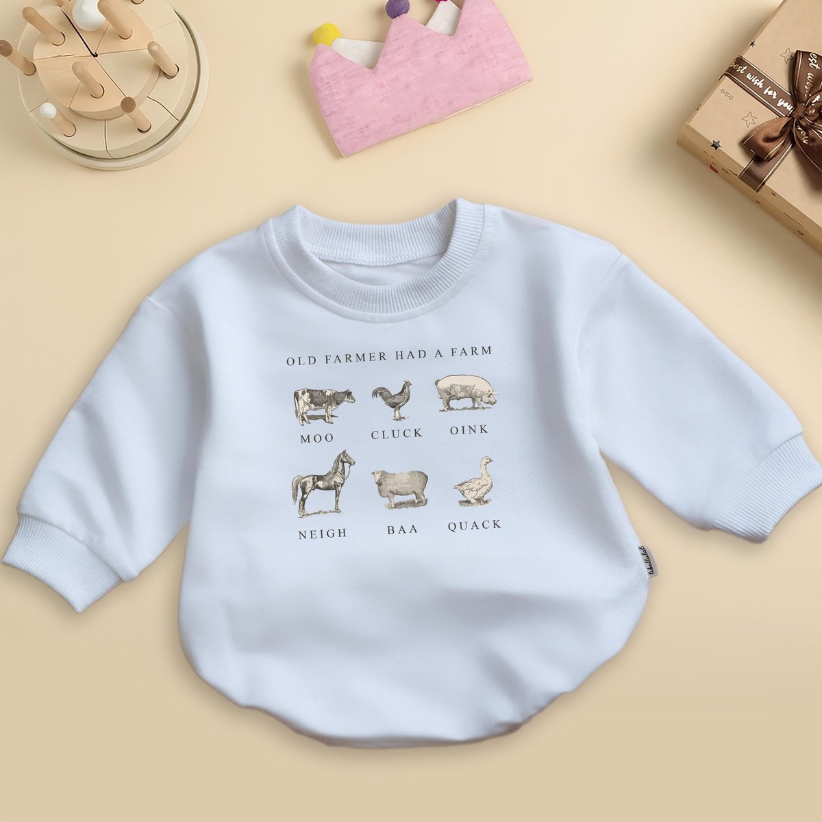 Old Farmer Had a Farm Little Farmer Outfit Coming Soon Farm Life Tractor Gift Pregnancy Reveal Count 436