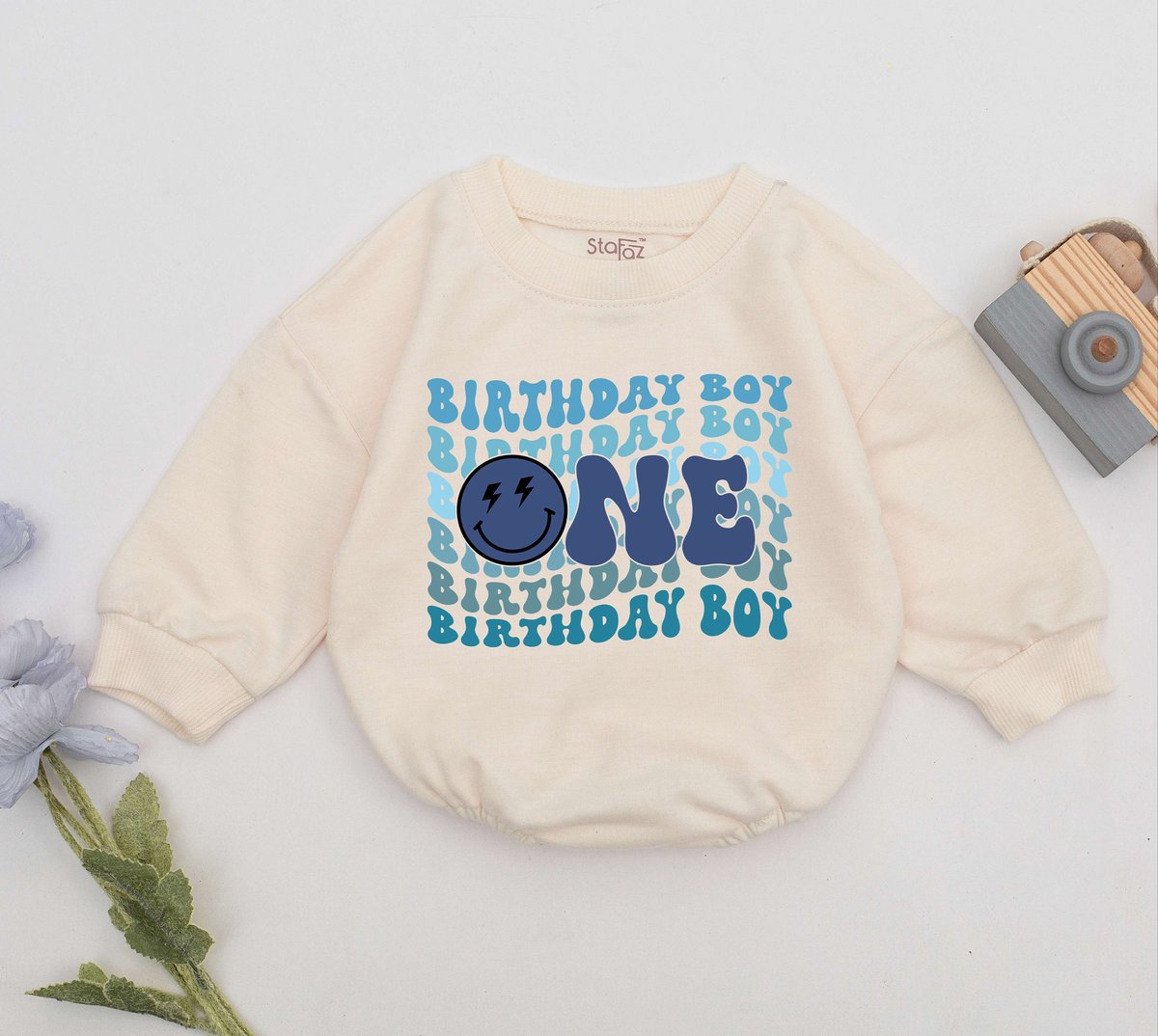 One Birthday Boy Romper First Birthday Boy Baby Romper One Birthday Gift One Candle Outfits Newborn