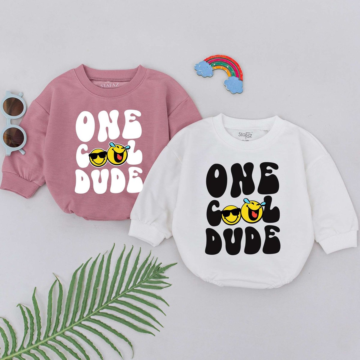 One Cool Dude Baby Romper First Birthday Gift 1st Birthday One Happy Dude Birthday Themed Outfit Fam