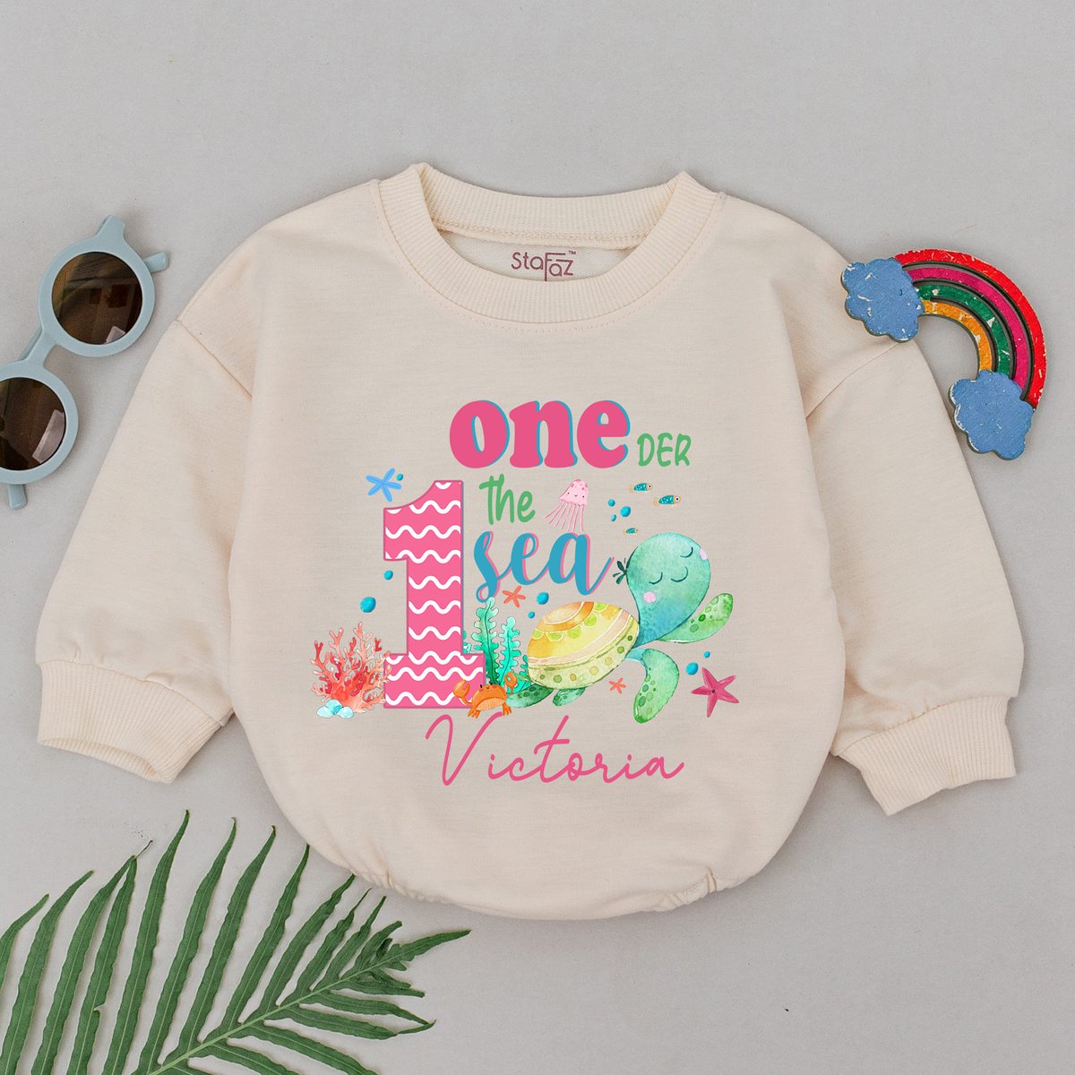 One-der The Sea Romper Under the Sea First Birthday Outfit Sea Creature Birthday Romper Sea Birthday