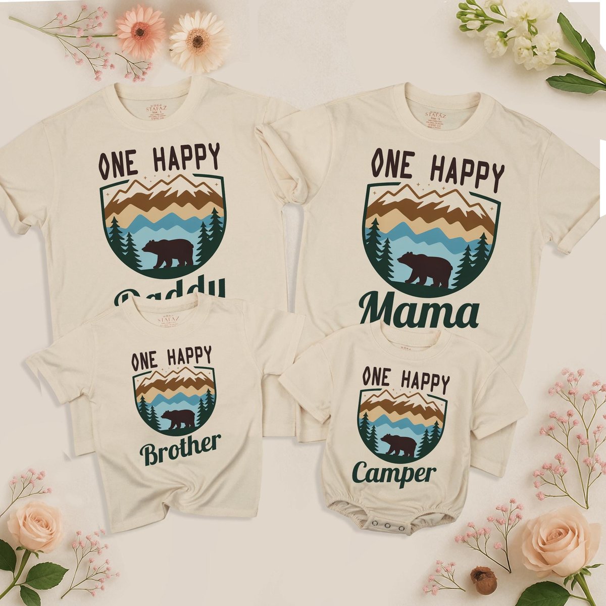 One Happy Camper Birthday Shirt Custom Family Camping Shirt Daddy Camper Mommy Camper Shirt Custom C 435
