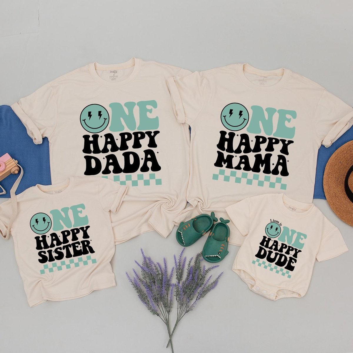 One Happy Dude 1st Birthday Matching Family Shirts Matching Family Shirts 1st Birthday Shirt Smiley 187