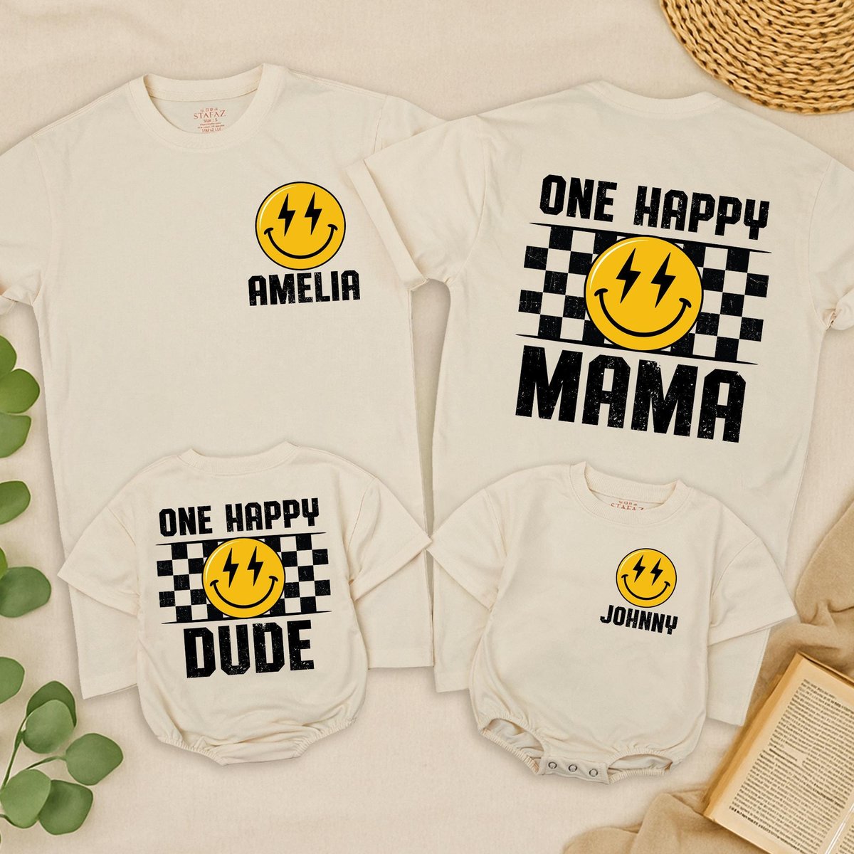 One Happy Dude Matching Birthday Shirts 1st Birthday Shirt Custom Birthday Outfit One Happy Dude Fam 435