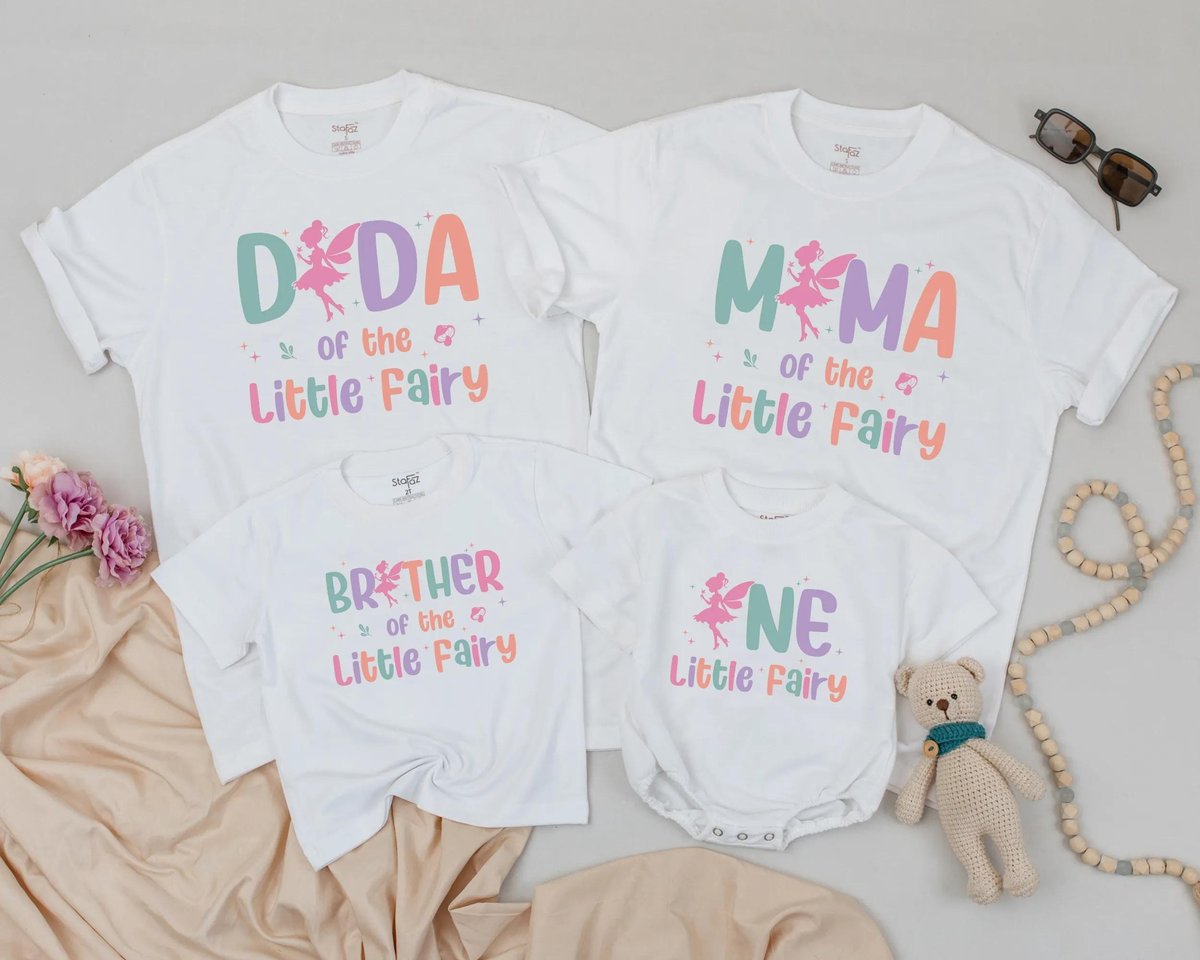 One Little Fairy Matching Family Shirts Fairy Themed Family Outfits Mommy and Me Shirts First Birthd 433
