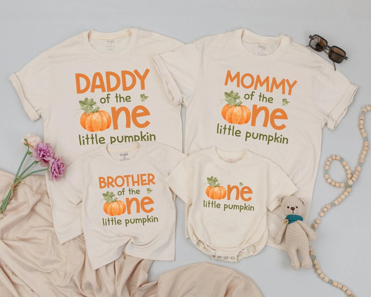 One Little Pumpkin Matching Family Shirt Our Little Pumpkin Is One Outfit Pumpkin Themed Birthday Pa 437