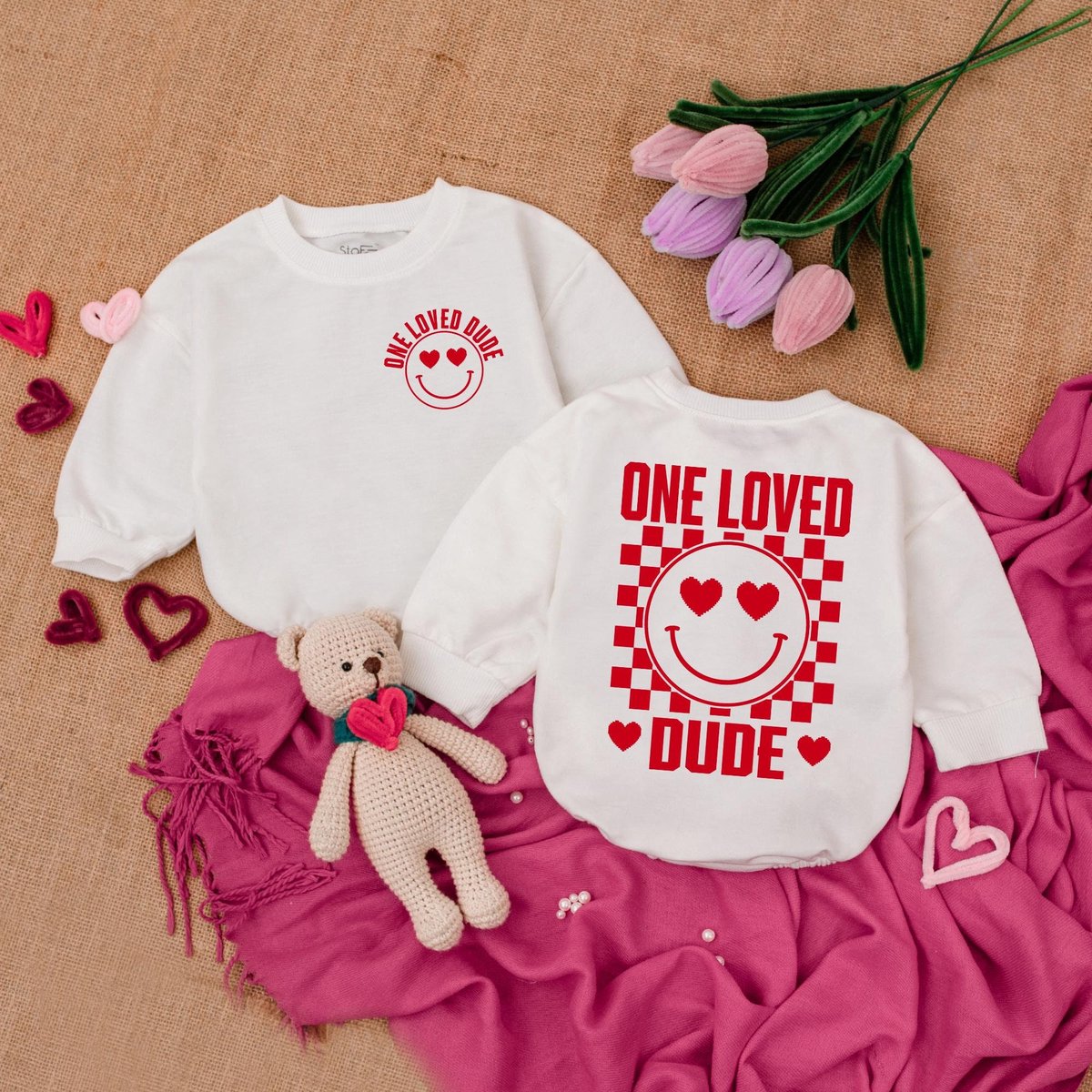 One Loved Boy Baby Bodysuit Baby Announcement Bodysuit Bubble RomperBaby Clothes Valentine Baby body