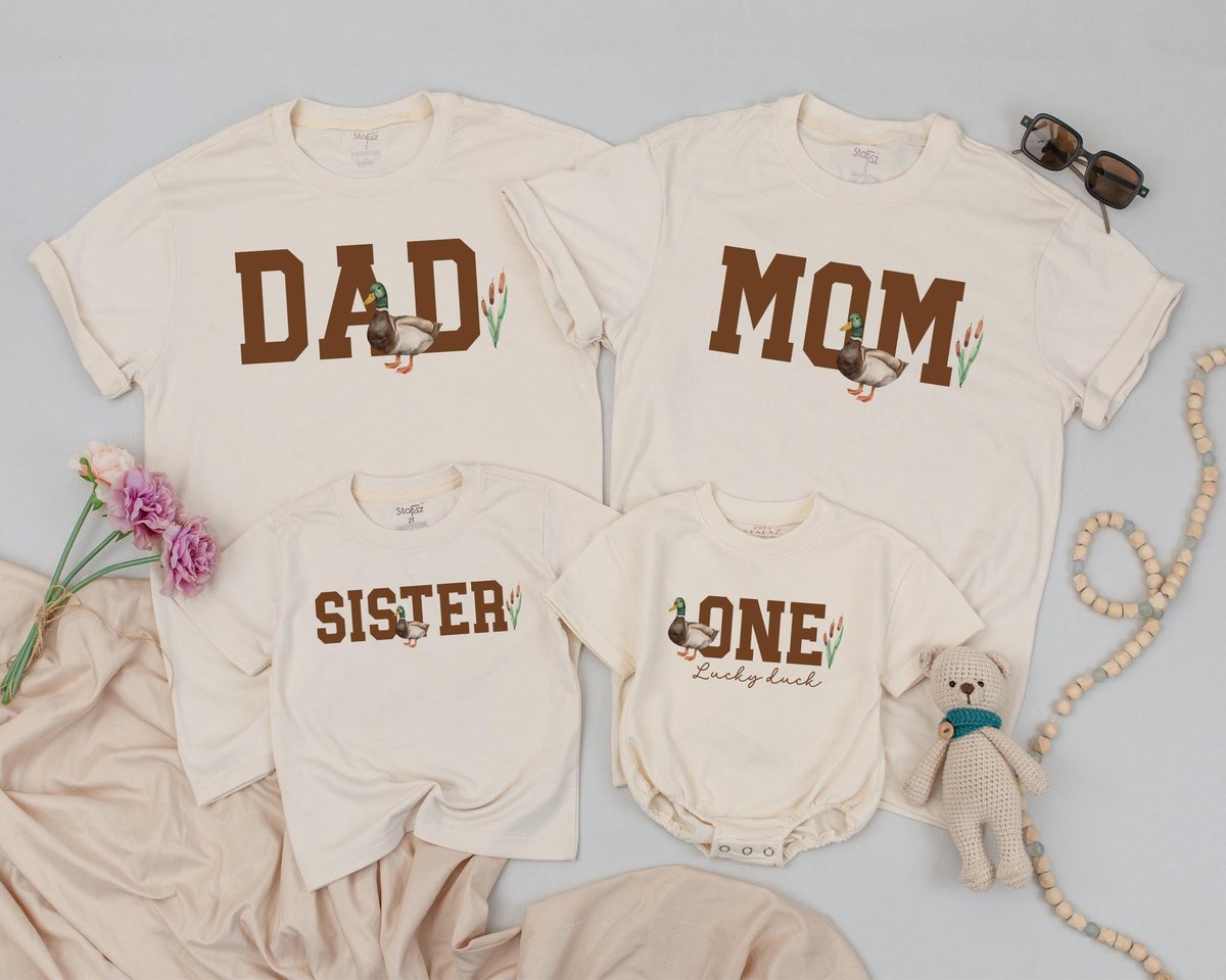 One Lucky Duck 1st Birthday Shirt Personalized Duck Birthday Jungle Zoo Animal Wild 1st Birthday Out 187