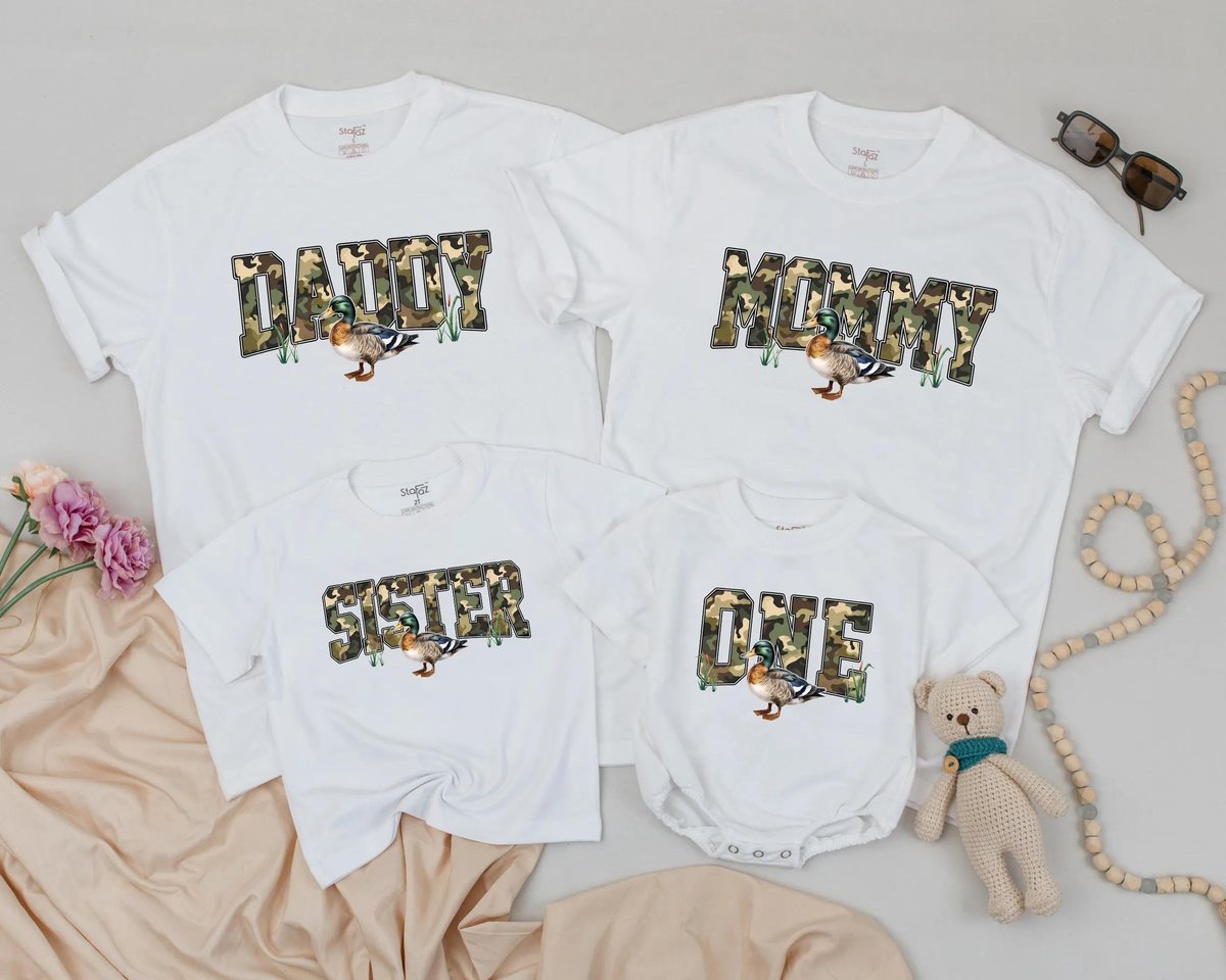One Lucky Duck First Birthday Family Matching Shirts 1st Birthday Boy Shirt Mallard Duck Birthday Ju 432