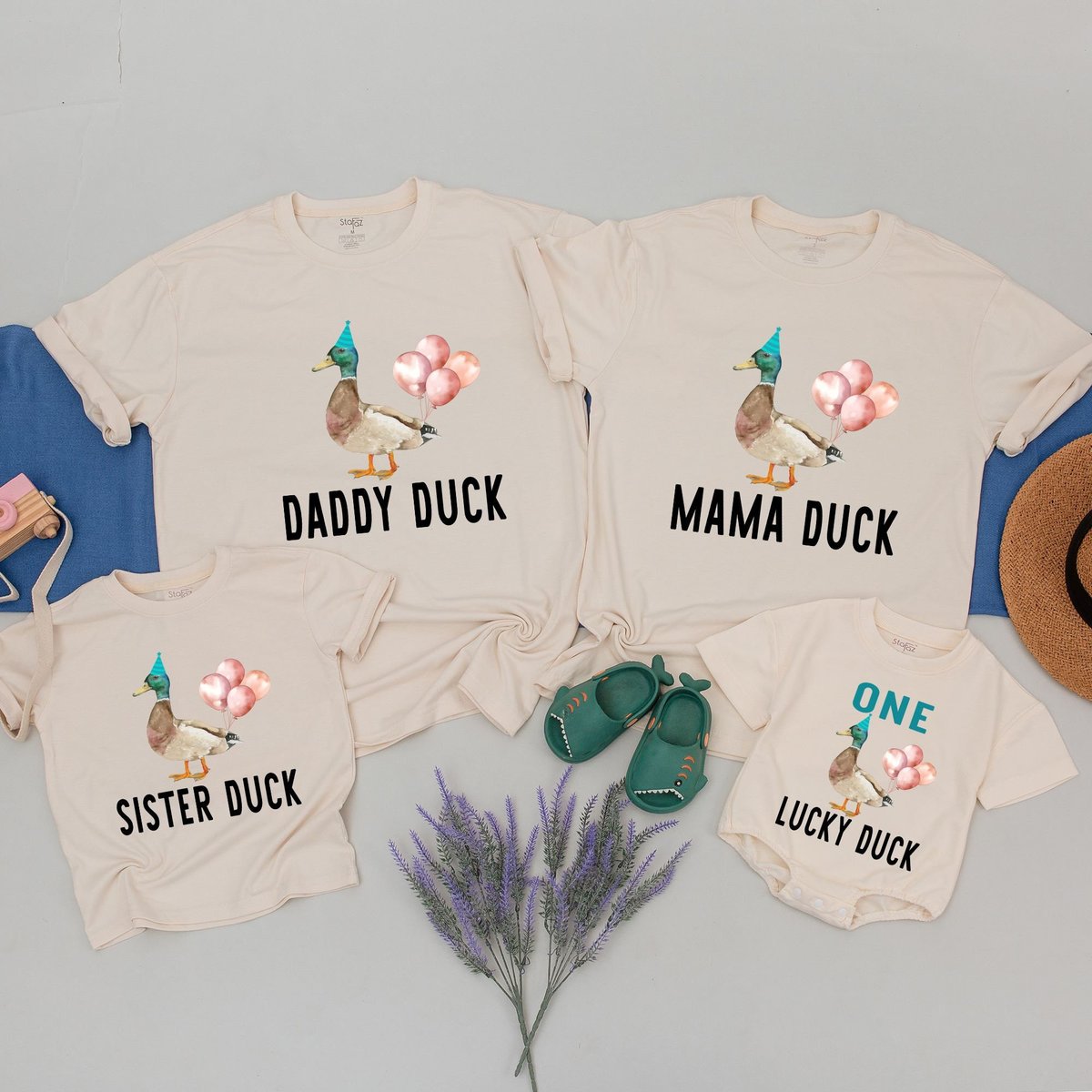 ONE Lucky Duck Matching Family Birthday Shirts 1st Birthday Shirt Duck Birthday Jungle Zoo Animal Wi 170