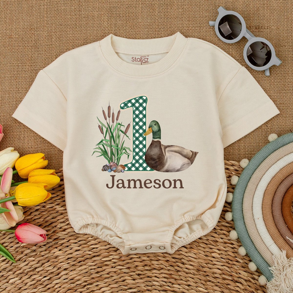 One Mallard Duck Birthday Romper Mallard Duck Birthday Bodysuit Duckling Bodysuit Short Sleeve Bubbl 172