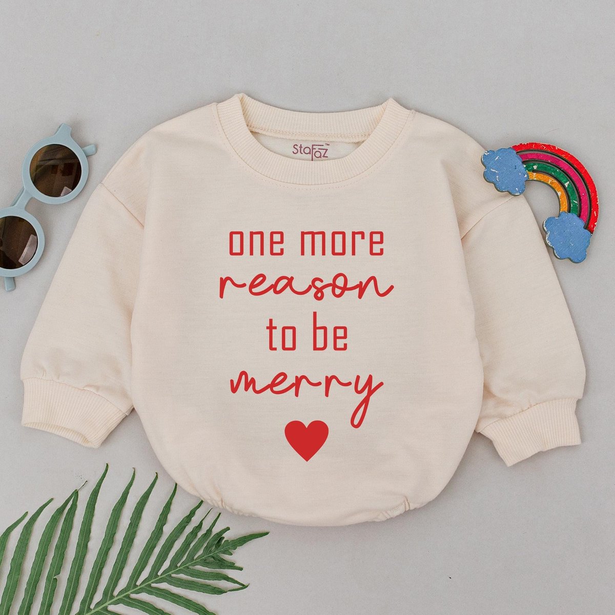 One More Reason To Be Merry Romper 1st Christmas Baby Romper Baby Shower Gift Christmas Outfit Newbo