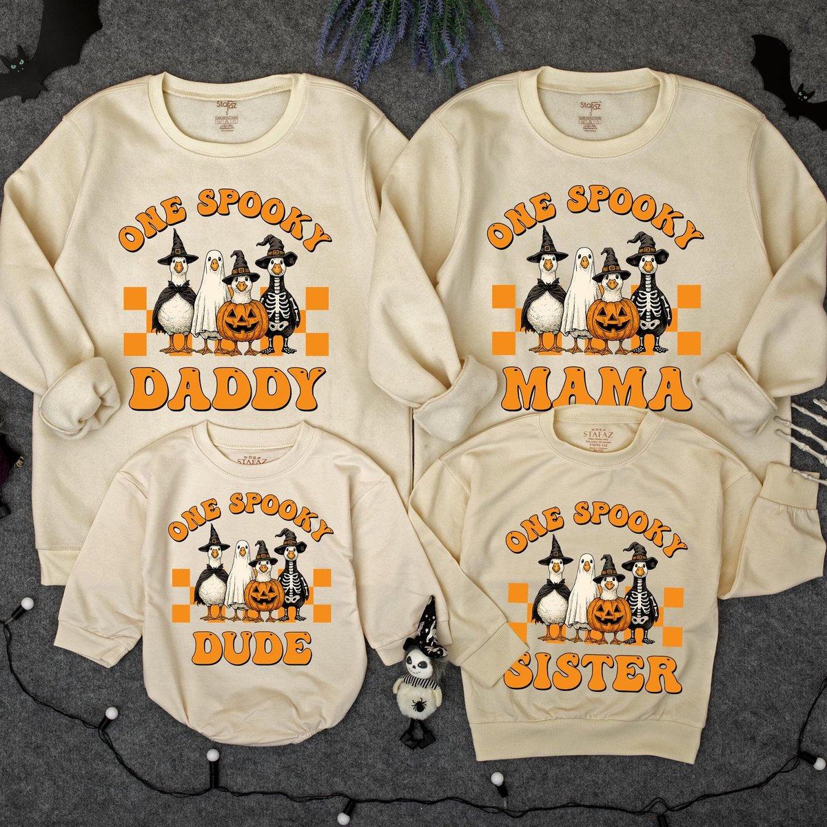 One Spooky dude Goose Halloween Birthday sweater 1st birthday sweatshirt halloween romper kid Baby B 433