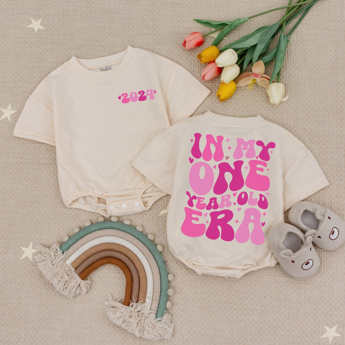 One Year Old Era Baby Romper First Birthday Girl Baby Girl Birthday Clothes 1st Birthday Bodysuit Bu