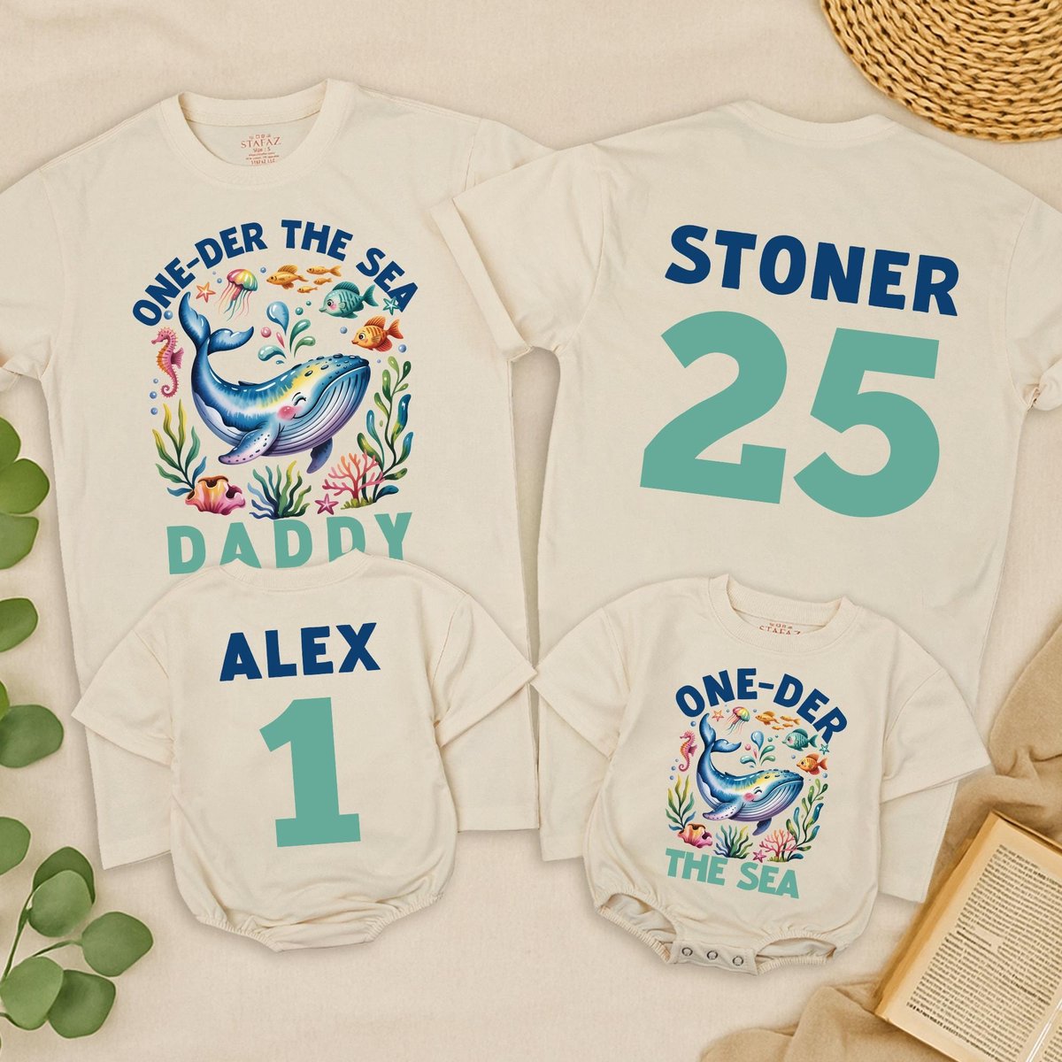 Oneder the Sea Birthday Shirt Under The Sea Birthday Whale Birthday Shirt Ocean Animals Birthday Sea 434