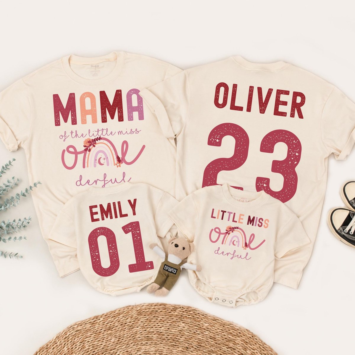 ONEderful First Birthday Family Matching Shirts Isnt She Onederful 1st Birthday Little Miss Onederfu 185