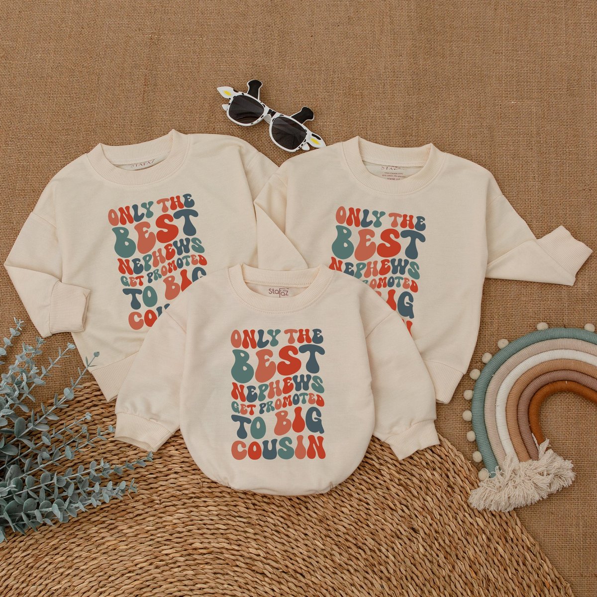 Only the Best Nephews Get Promoted to Big Cousin Romper Cousin Crew Bodysuit Cool Cousins Club Famil 172