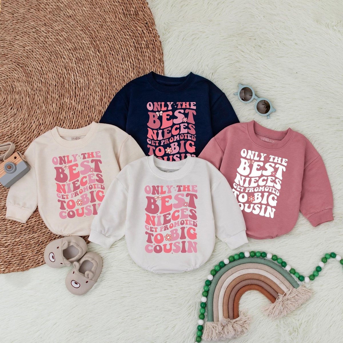 Only The Best Nieces Get Promoted To Big Cousin Infant Bodysuit Cool Cousins Club Clothes Baby Bodys 186