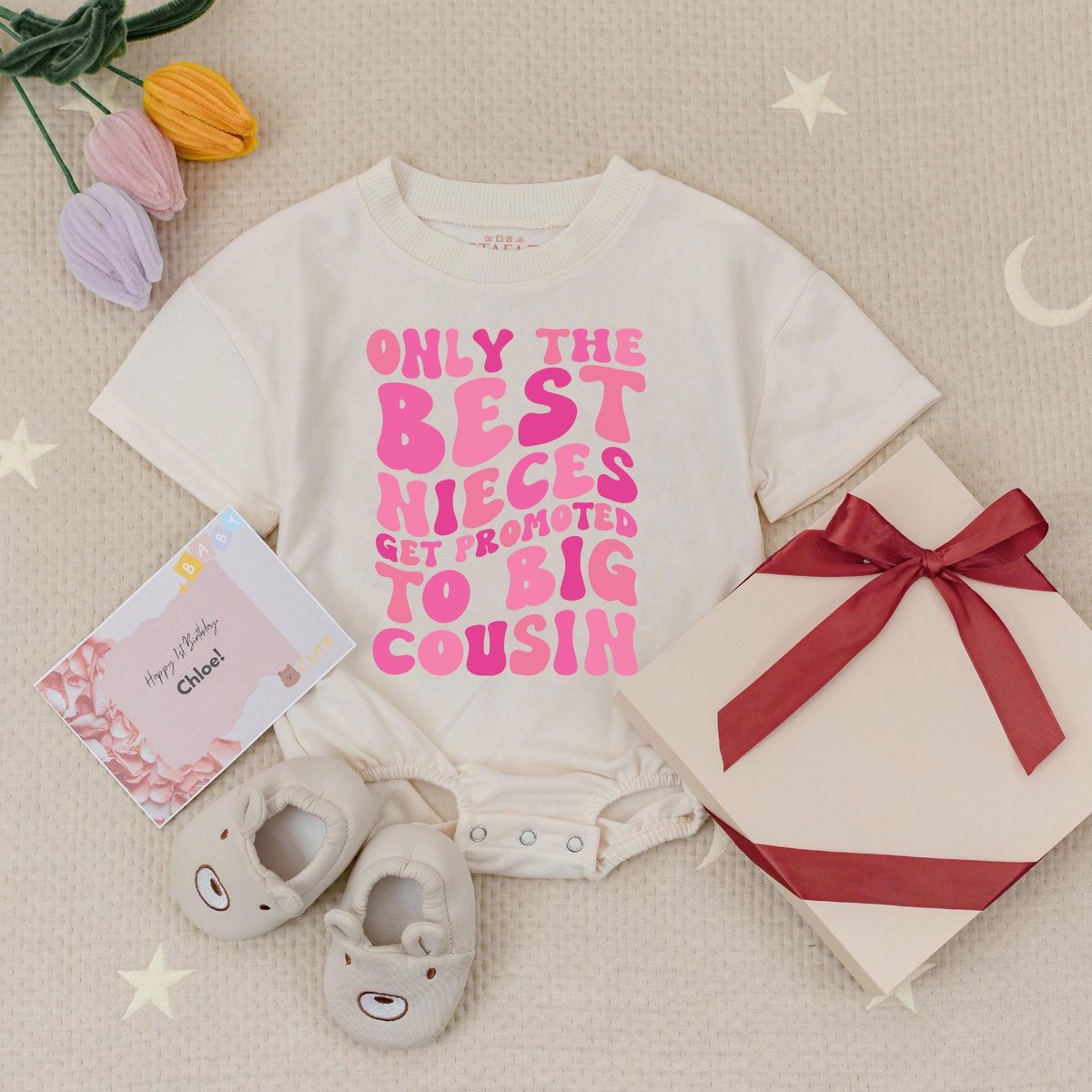 Only The Best Nieces Get Promoted To Big Cousin Baby Romper Cool Cousins Club Babysuit Big Cousin Ba