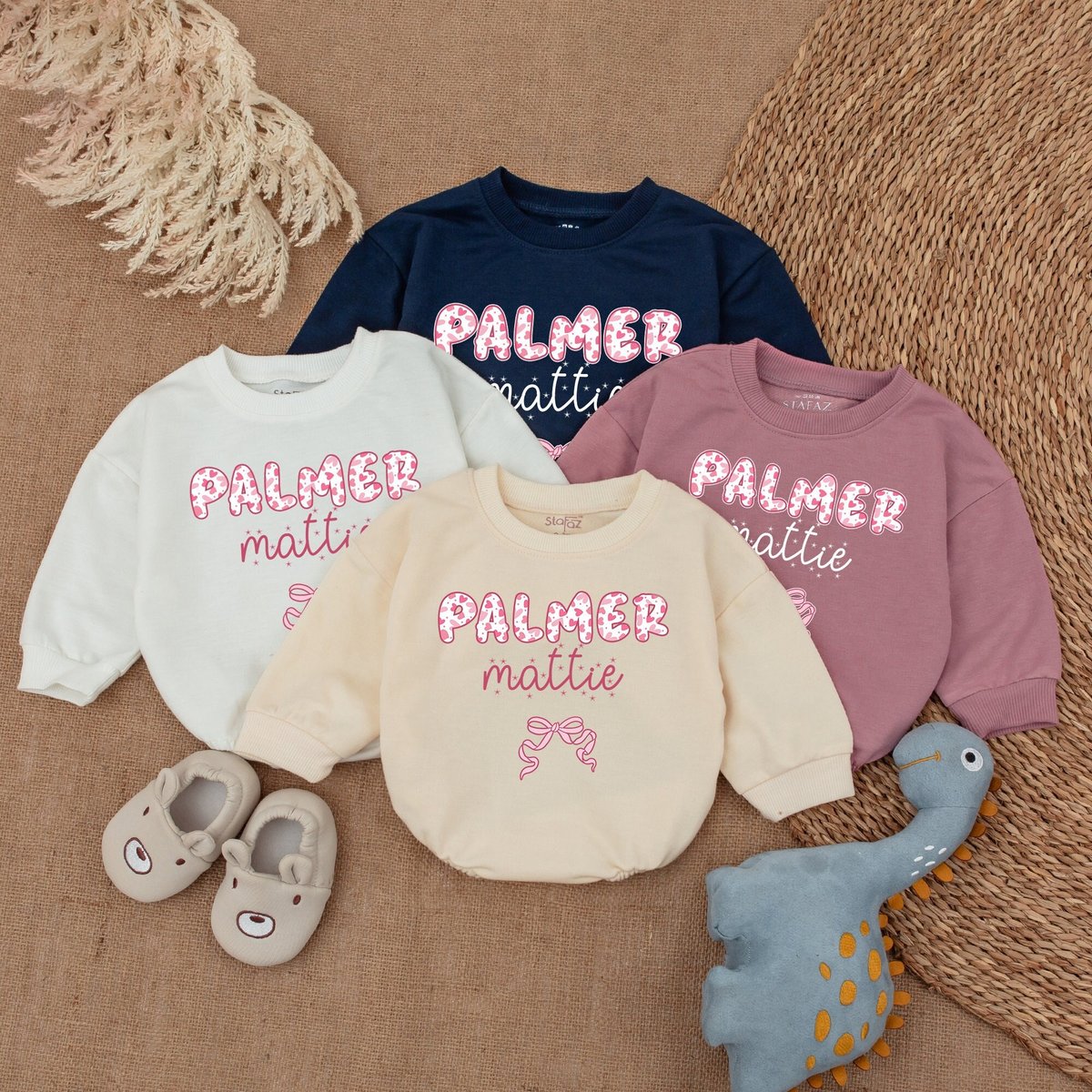 Oversized Custom Name Baby Romper Bubble Romper Letter Baby Sweatshirt Baby Sweatshirt Blue baby Swe 181