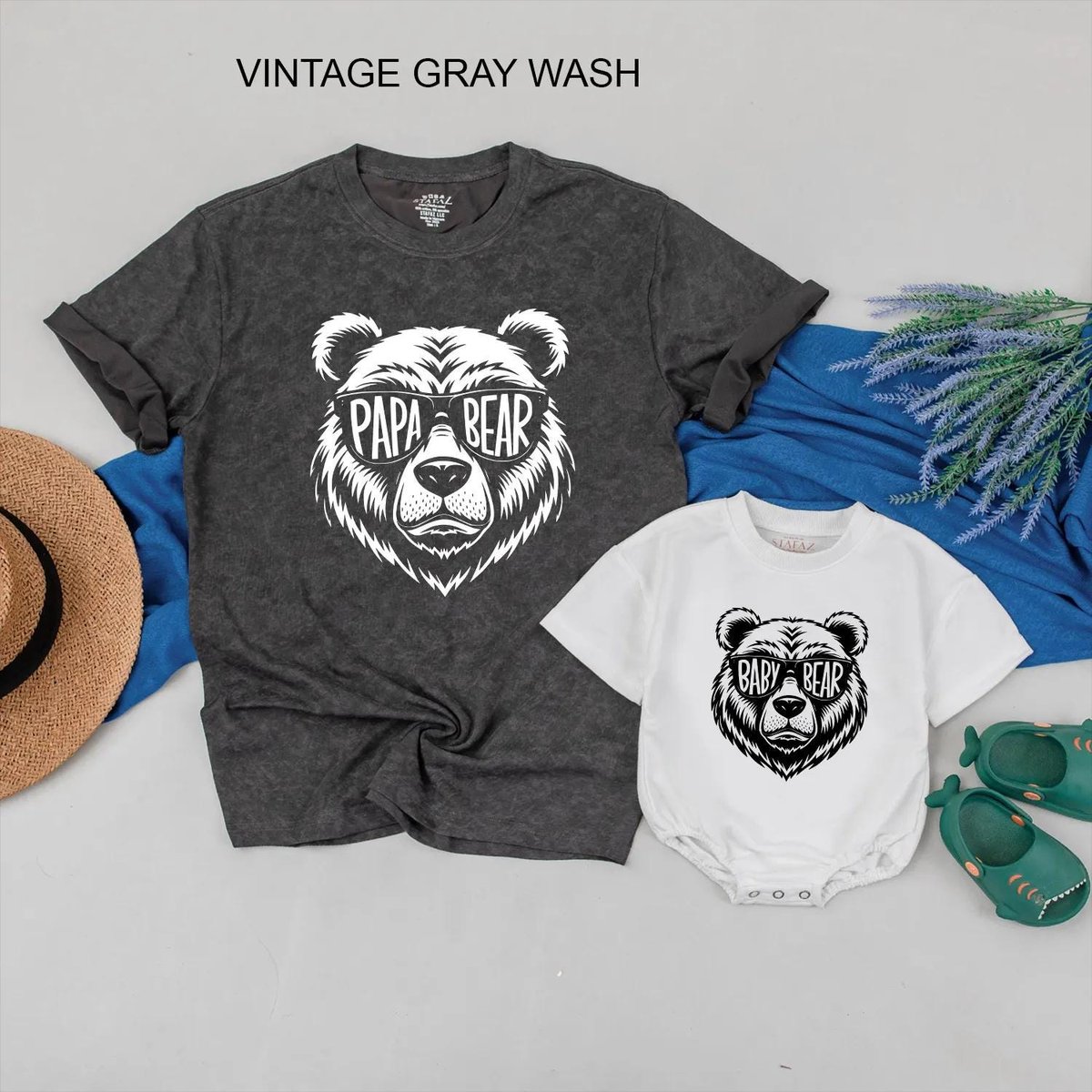 Papa Bear Baby Bear Matching Shirt Father and Baby Outfit Set Custom Fathers Day Outfit Cute Bear Da 432