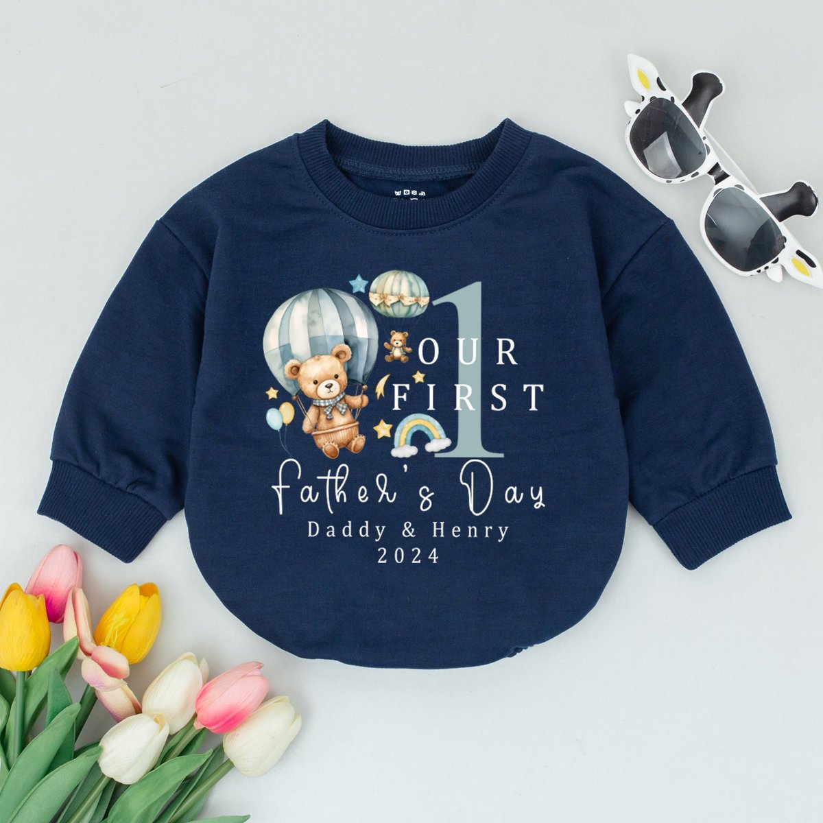 Personalised First Ffather's Day Baby Romper Daddy Baby Gift Fathers Day Babygrow 1st Fathers Day B 171