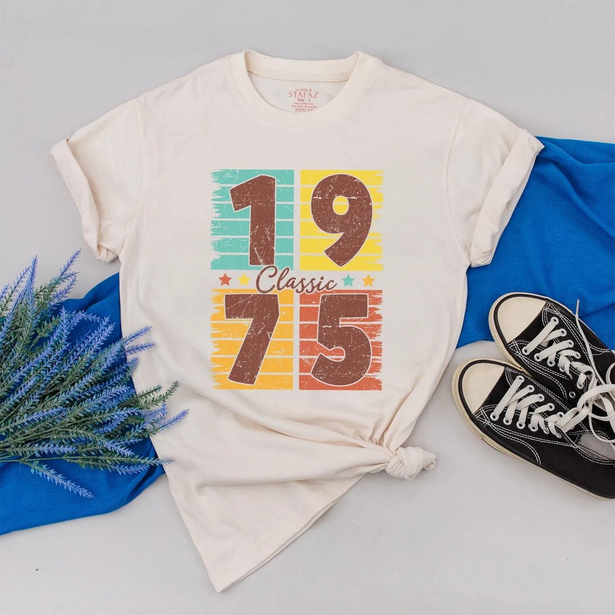 Personalized 1975 Classic Shirt Vintage 50th Birthday Gift Custom Retro 1975 Birthday Outfit Perfect 430