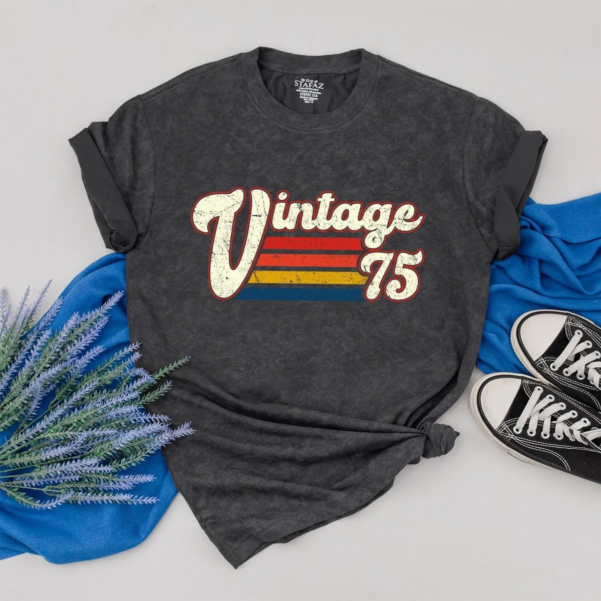 Personalized 1975 Vintage Birthday Gift Shirt Retro 50th Birthday Gift for Men Women Classic Distres 430