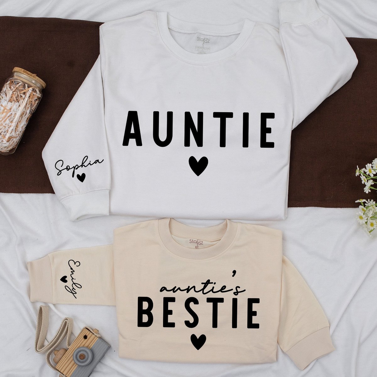Personalized Auntie and Auntie's Bestie Shirts Auntie Me Sweatshirts Aunt Sweatshirt Aunt Niece Shi 161