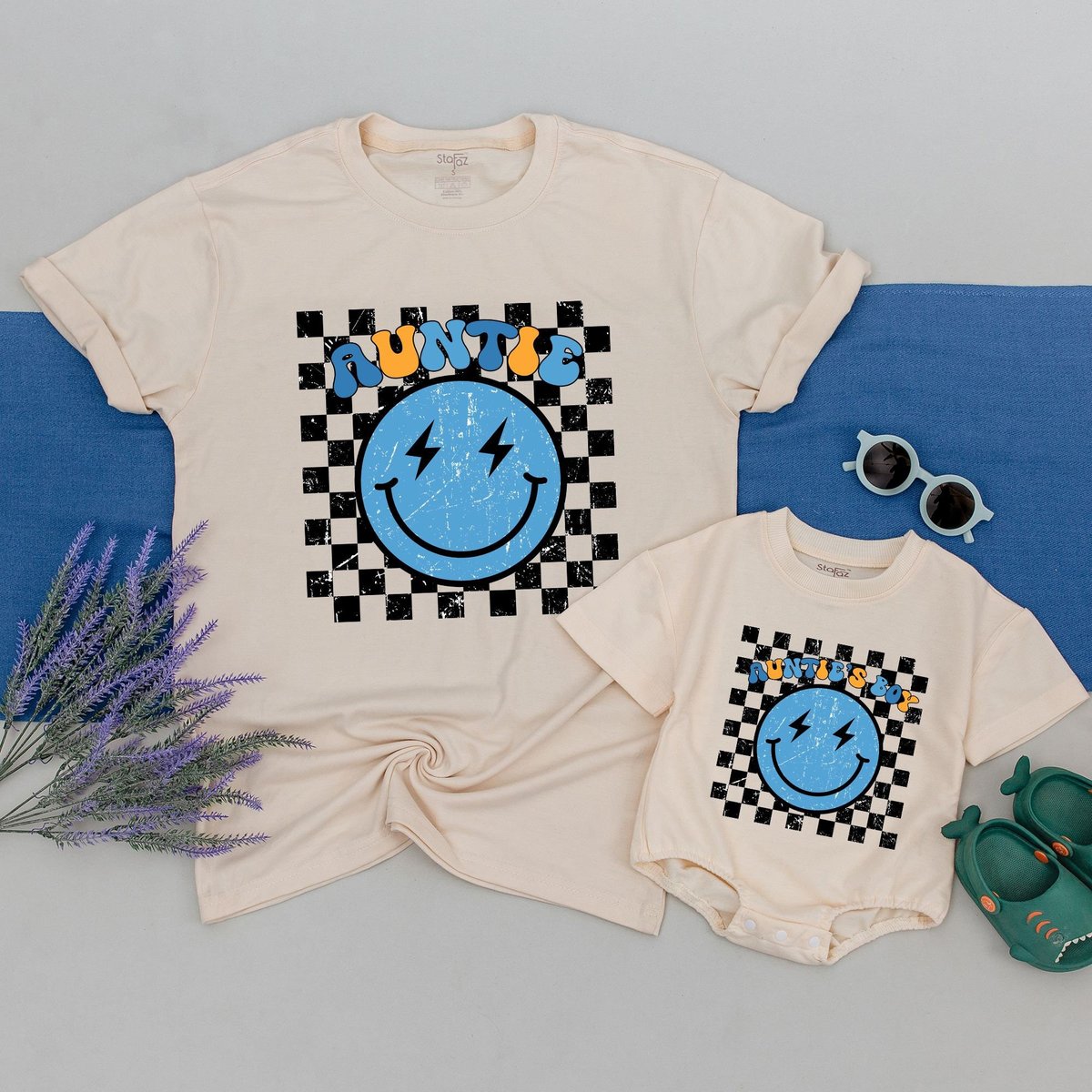 Personalized Auntie And Auntie's Boy Shirt Matching Family Shirt Auntie and Nephew Shirt Niece Kid 167