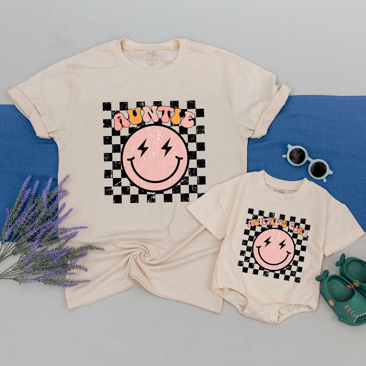 Personalized Auntie And Auntie's Girl Shirt Matching Family Shirt Auntie and Nephew Shirt Niece Kid 168