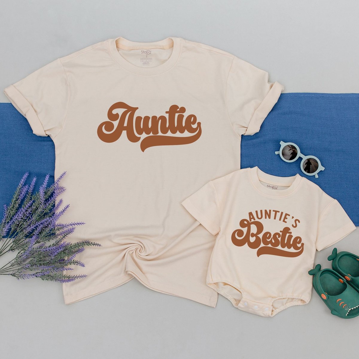 Personalized Auntie And Auntie's Bestie Shirt New Aunt Shirt Auntie and Nephew Shirt Niece Kid Shir 170