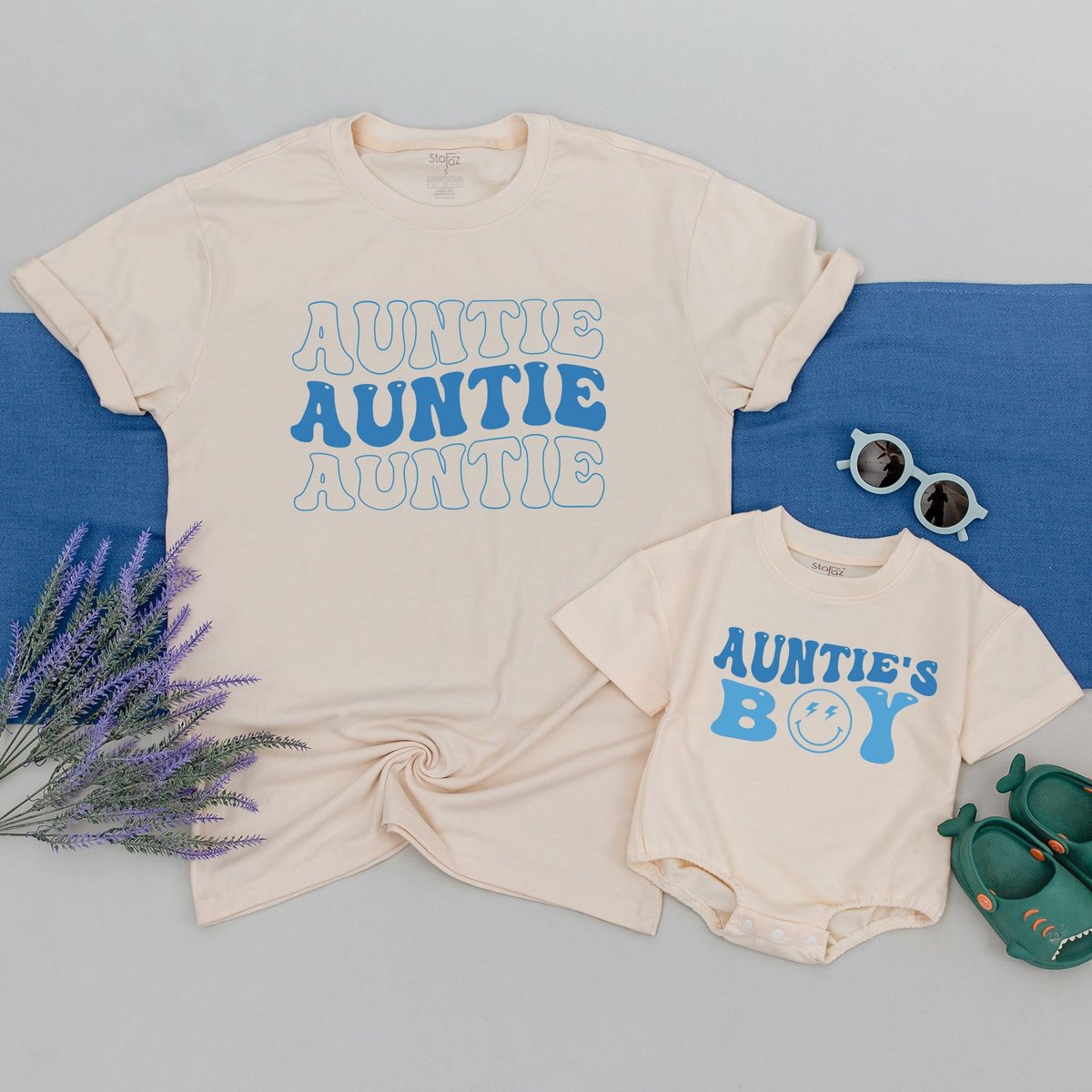 Personalized Auntie And Auntie's Boy Shirt Matching Family Shirt Auntie and Nephew Shirt Niece Kid 171