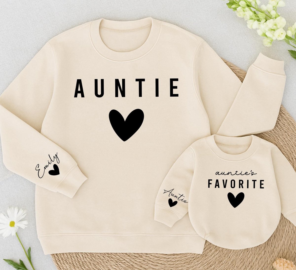 Personalized Auntie and Aunties Favorite Shirts Auntie Me Sweatshirts Aunt Sweatshirt Aunt Niece Shi 434