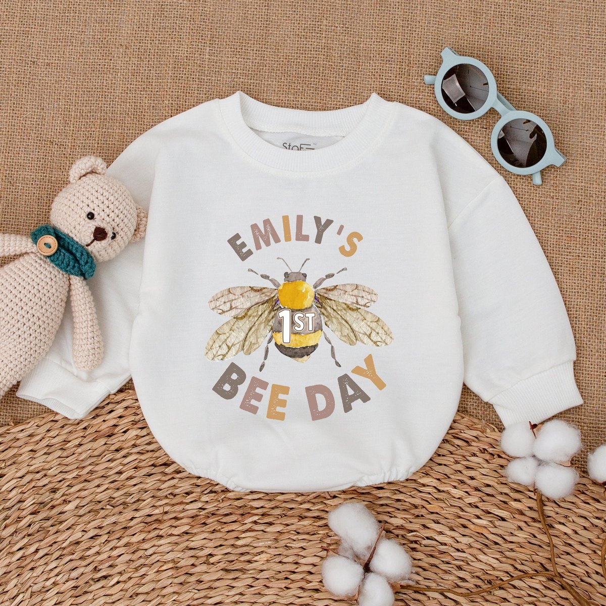 Personalized Bee Day Birthday Romper Bee Day Baby Bodysuit First Bee Day Outfit Queen Bee Birthday B 170