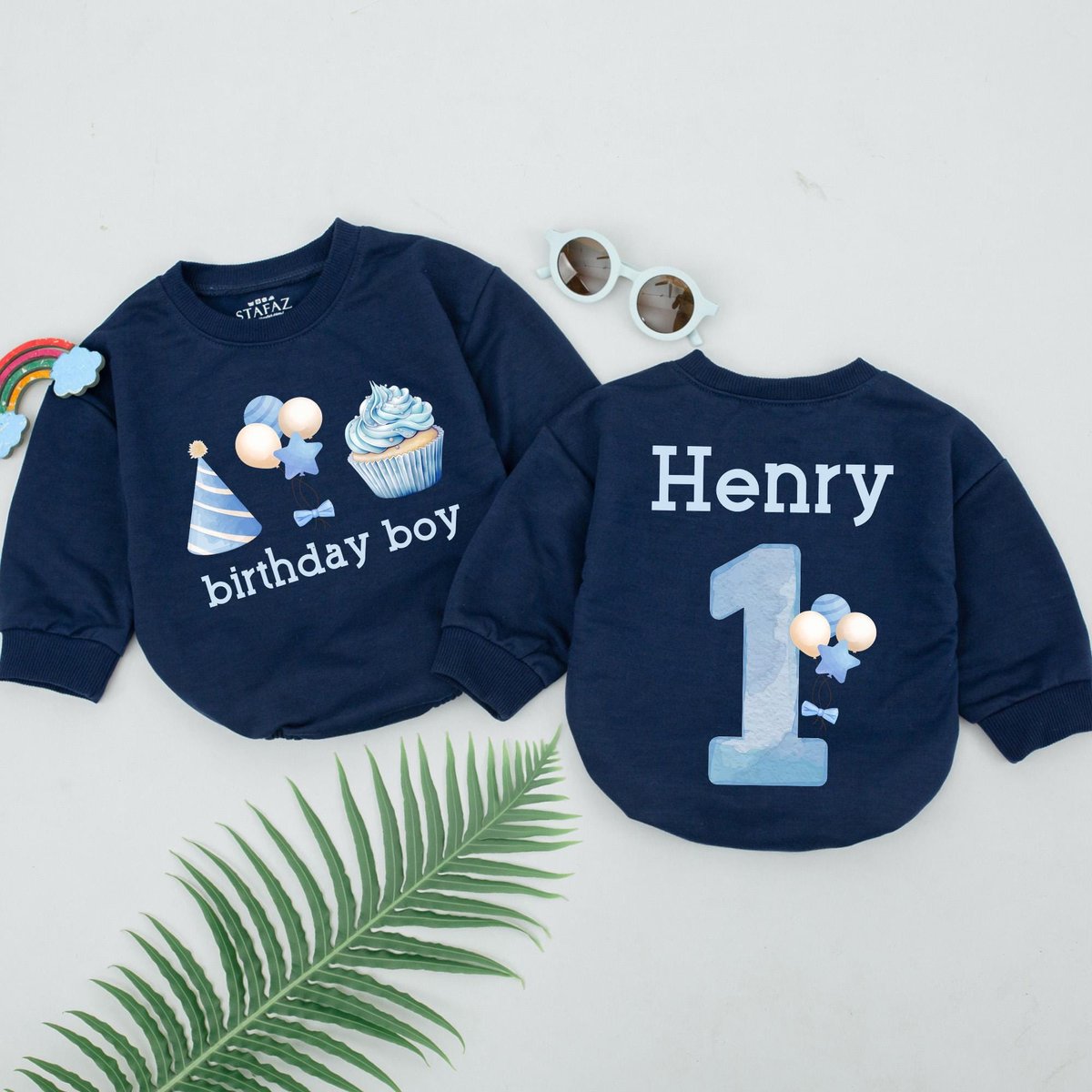 Personalized Birthday Boy Romper First Birthday Romper One Birthday Gift One Candle Outfits Toddler