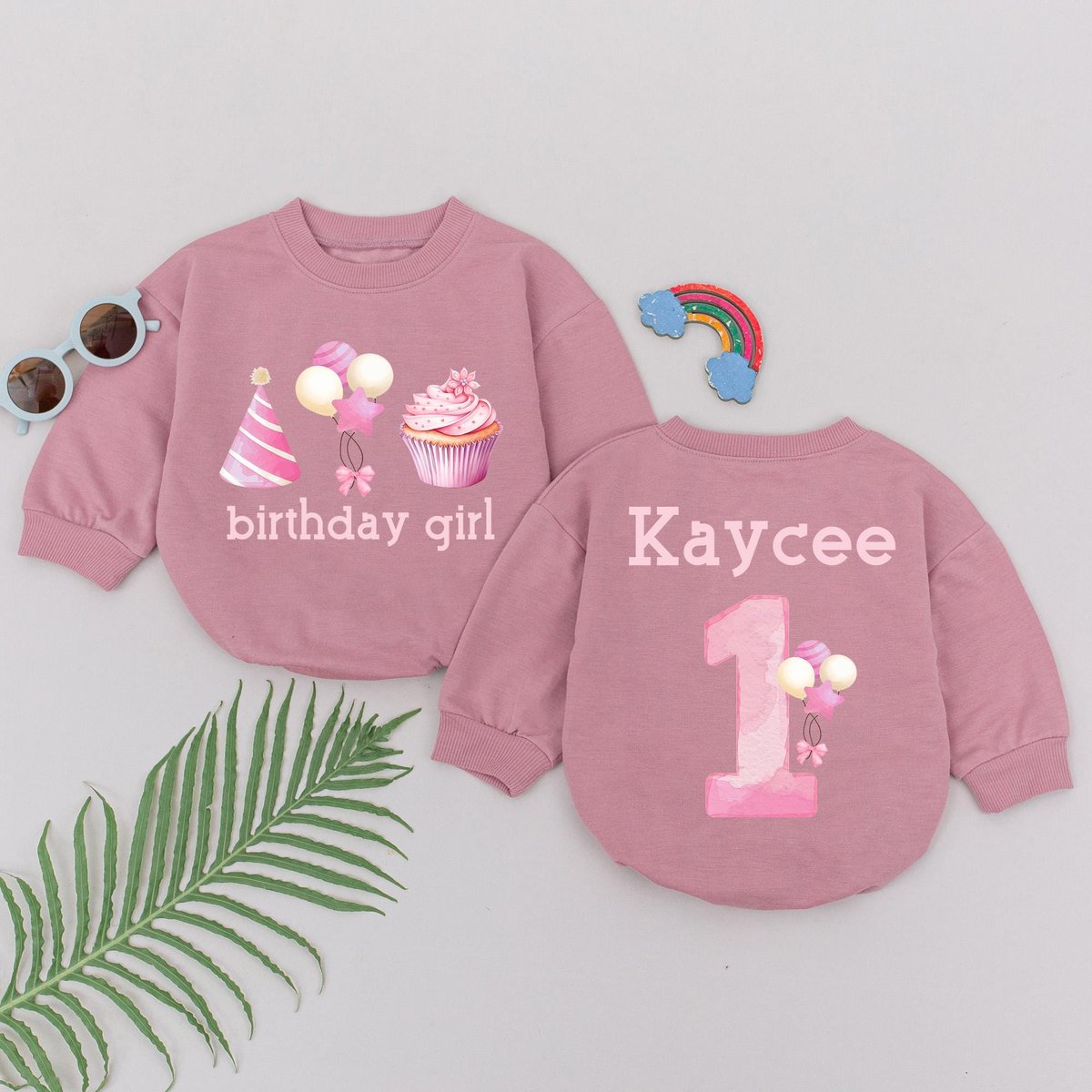 Personalized Birthday Girl Romper First Birthday Romper One Birthday Gift One Candle Outfits Toddler