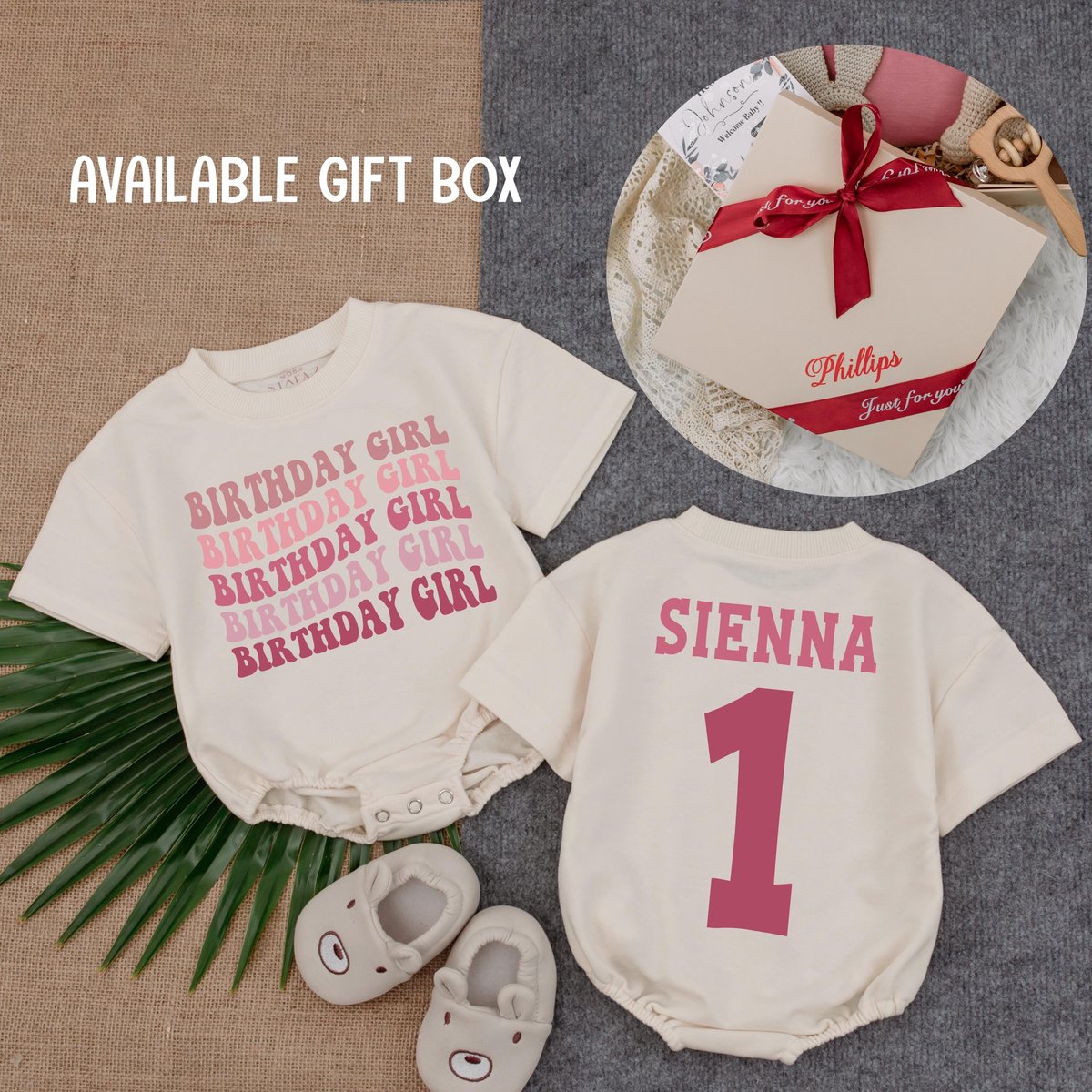 Personalized Birthday Girl Short  Sleeve Romper First Birthday Outfit Pink Theme Birthday Shirt Bub 175