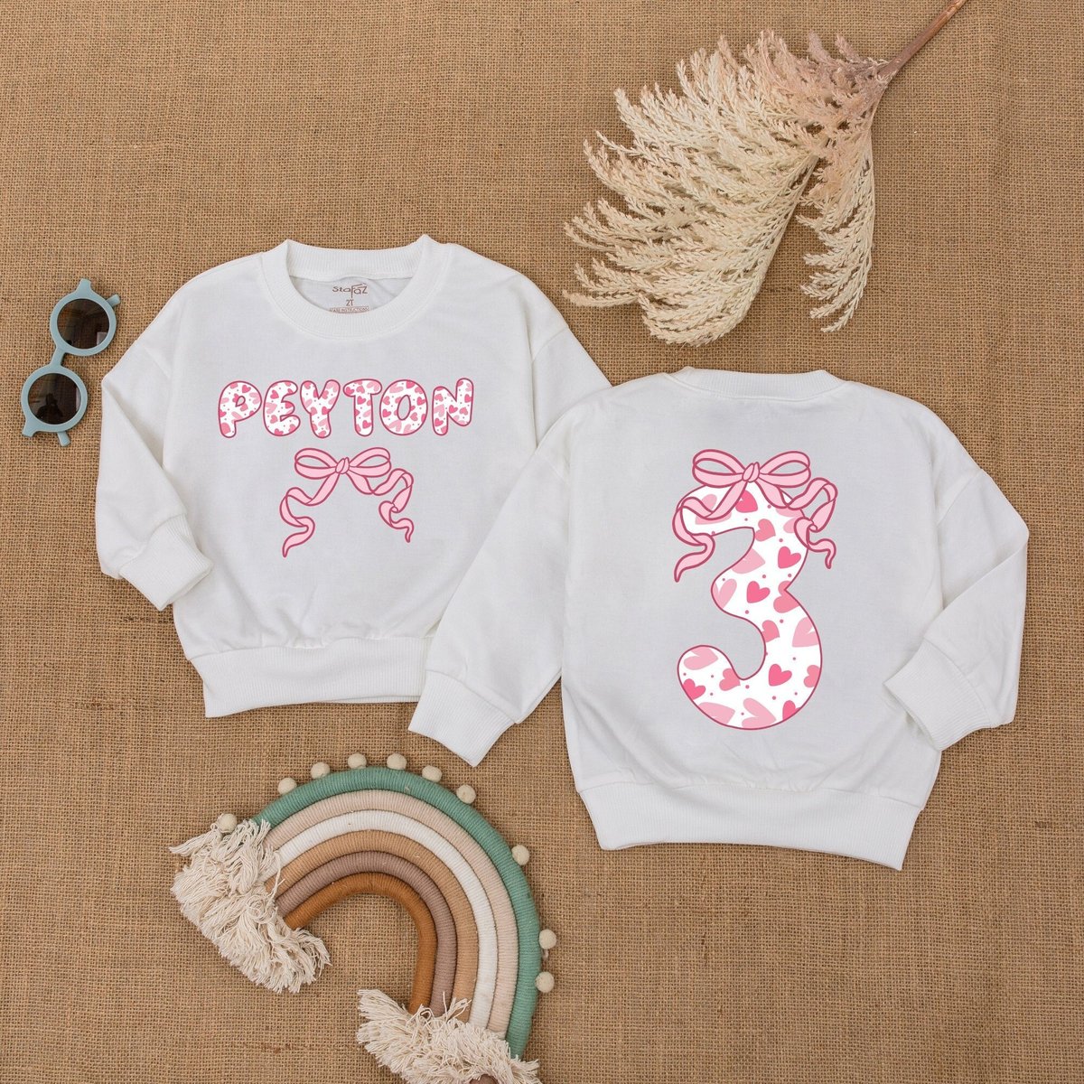 Personalized Birthday Girl Sweatshirt Pink Birthday Girl Outfit Pink Theme Birthday ShirtBubble Romp 179