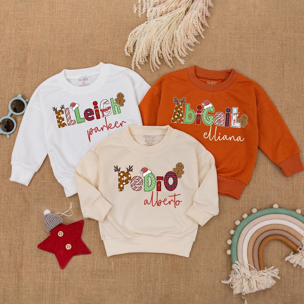 Personalized Christmas SweatshirtChristmas Toddler ShirtHoliday Season Shirt Christmas Baby Shower G 179