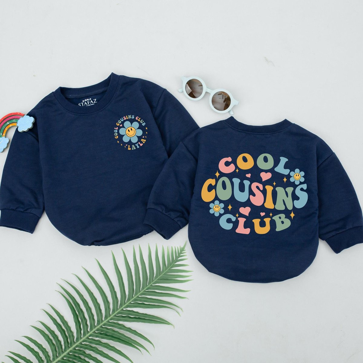 Personalized Cool Cousins Club Romper Cousin Crew Romper Baby Shower Gift For Boys Girls Matching Co