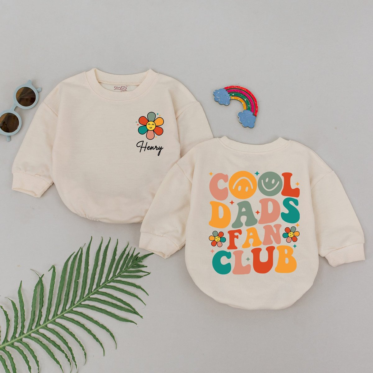 Personalized Cool Dads Fan Club Romper Baby Announcement Baby Shower Gift Father's Day Outfit Swift