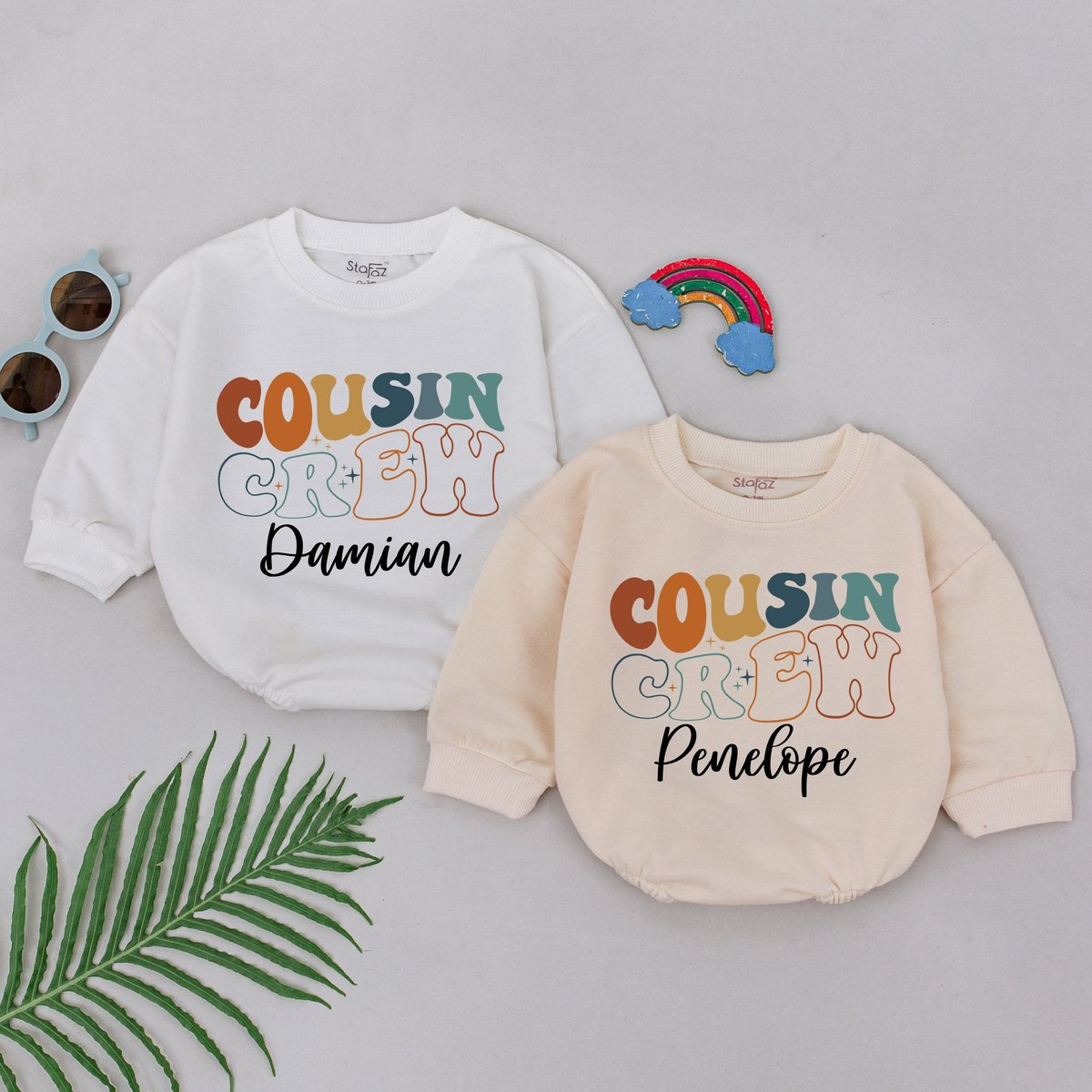 Personalized Cousin Crew Romper Retro Cousin Crew Bodysuit Cousin Besties Outfit Best Friend Clothes