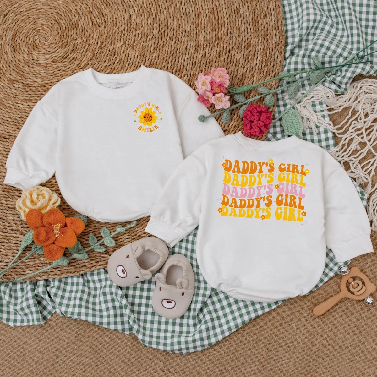 Personalized Daddy's Girl Baby Romper Daddy's Little Lady Baby Bodysuit Baby Girl Clothes Father' 188