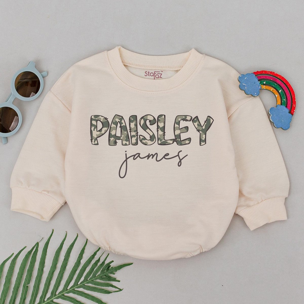 Personalized Duck Camo Name Romper Baby Shower Gift Kid's Hunting Romper Camo Name Tee Newborn For