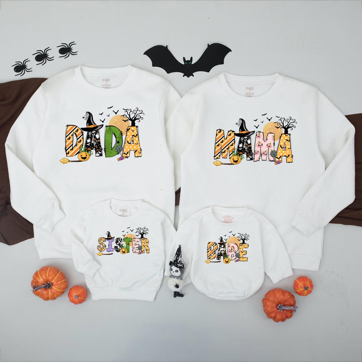Personalized Family Matching Halloween Sweatshirts Halloween Matching Outfit Spooky Family Shirt Hal 435