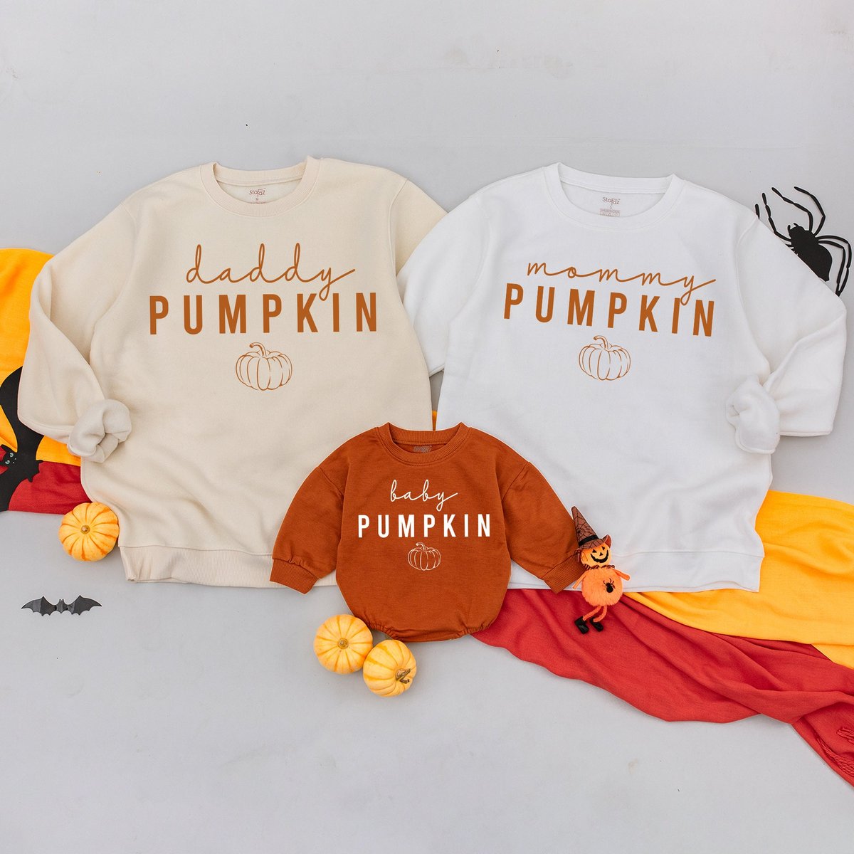 Personalized Family Pumpkin Sweatshirt Mama and Mini Sweatshirts Matching Family Outfits Mommy and M 175