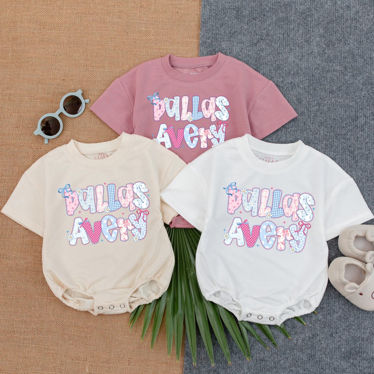 Personalized Flolral T Shirt Bubble Romper Custom Baby Bodysuit Baby Girl Outfit Floral Girl Clothes 431