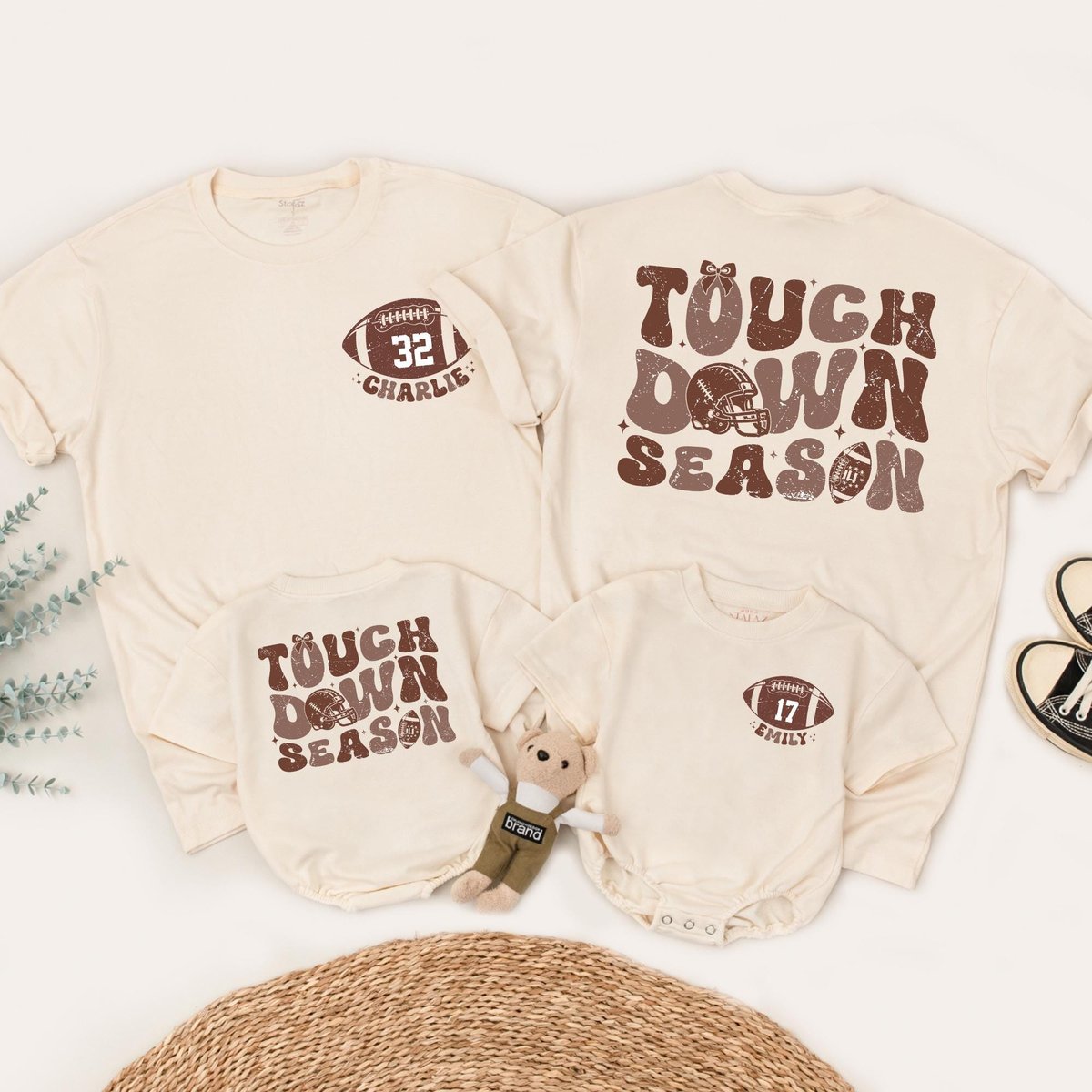 Personalized Football Touch Down Season Shirt Custom Name and Number Shirt Game Day Outfit Family Fo 436