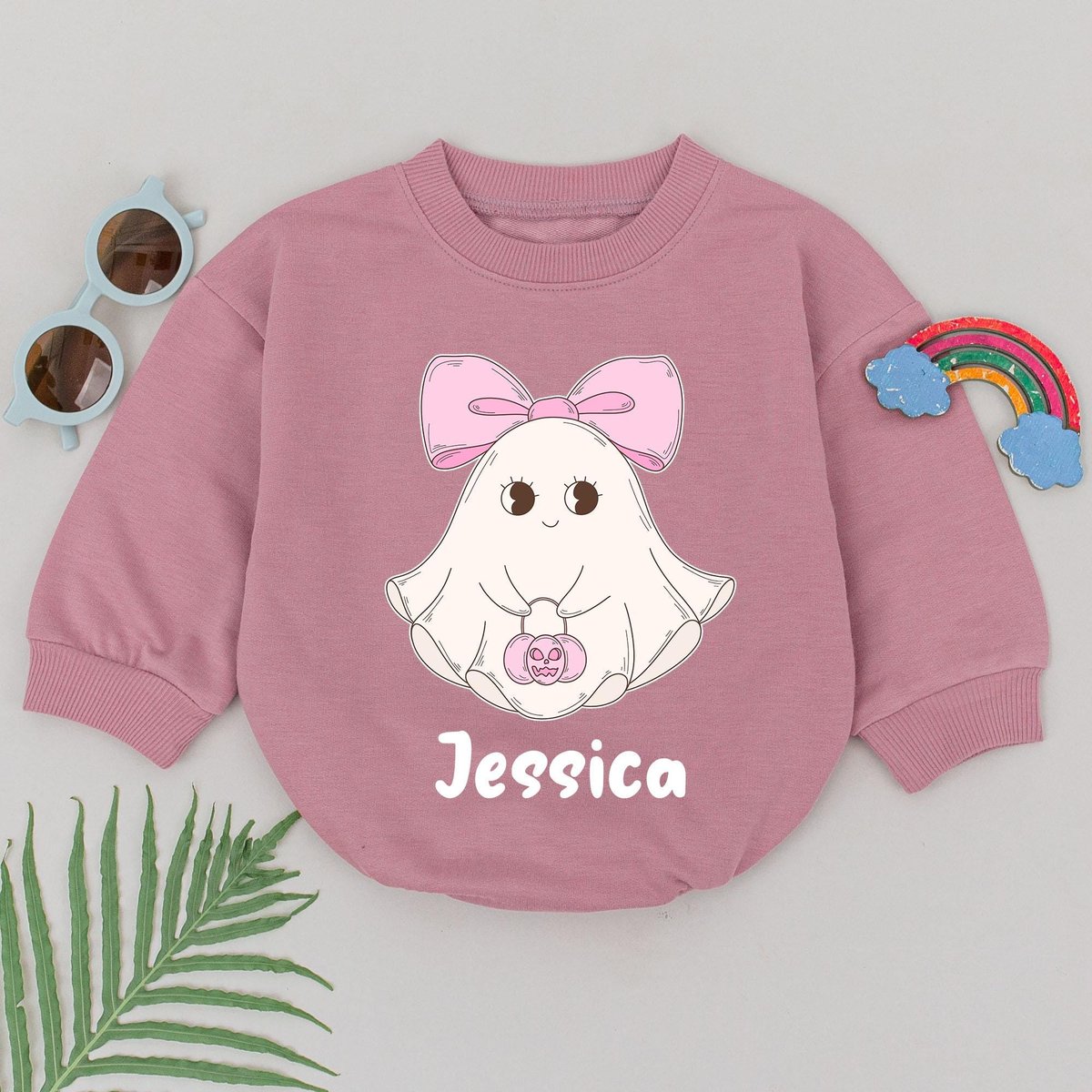 Personalized Halloween Ghost Romper Little Boo Outfits First Halloween Romper Baby Shower Gift Newbo